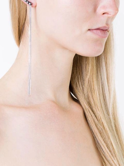 Shop Alinka Dasha Attachment Chain Earring In Silver