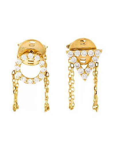 Shop Gisele For Eshvi 'april' Earrings In Metallic