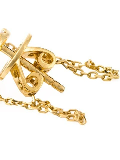Shop Gisele For Eshvi 'april' Earrings In Metallic