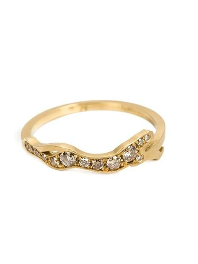 Shop Marc Alary Diamond 'cheetah Cycle' Ring In Metallic