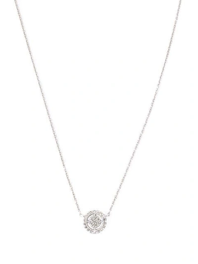 Shop Astley Clarke 14kt White Gold Mini Icon Aura Diamond Pendant Necklace In Metallic