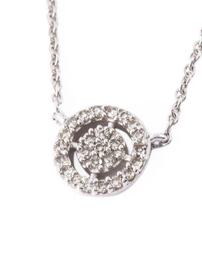 Shop Astley Clarke 14kt White Gold Mini Icon Aura Diamond Pendant Necklace In Metallic