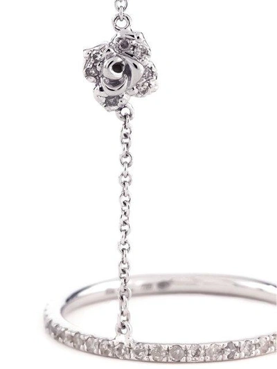 Shop Elise Dray Rose Link Ring In Metallic