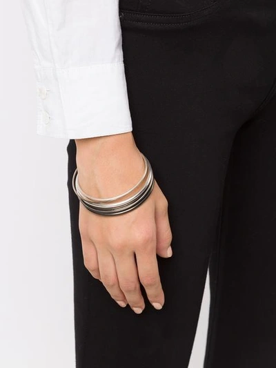 Shop Ann Demeulemeester Bracelet Set In Metallic