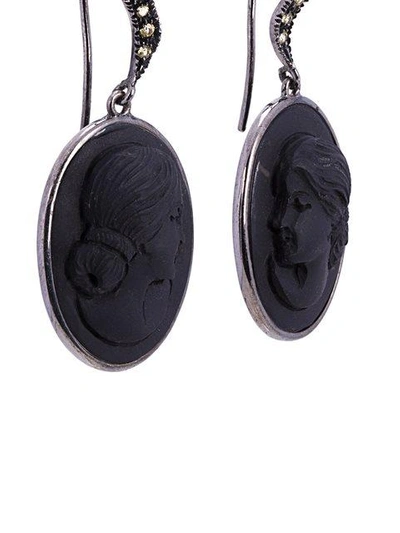 Shop Amedeo Slate Earrings In Black