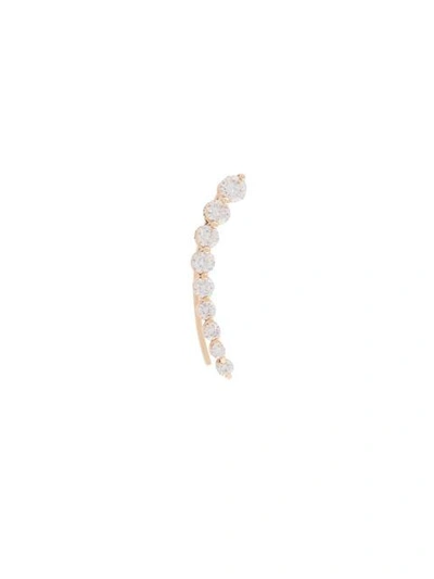 Shop Anita Ko 18kt Rose Gold Floating Diamond Earring In Metallic