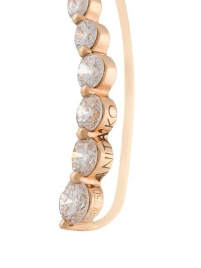 Shop Anita Ko 18kt Rose Gold Floating Diamond Earring In Metallic