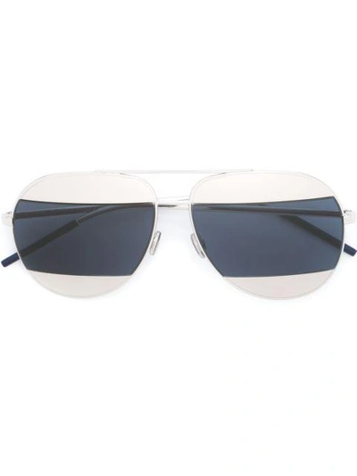 Shop Dior 'split 1' Sunglasses In Metallic