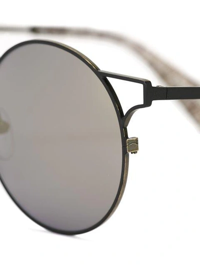 Shop Yohji Yamamoto Sonnenbrille Mit Cut-out-gestell - Schwarz