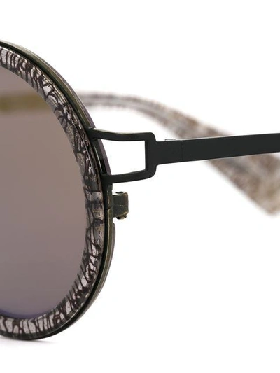 Shop Yohji Yamamoto Round Frame Sunglasses