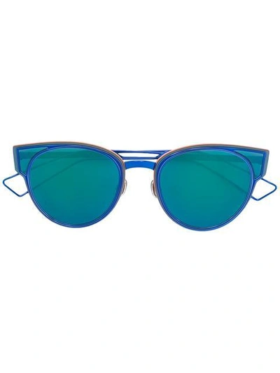 Shop Dior ' Sculpt' Sunglasses In Blue