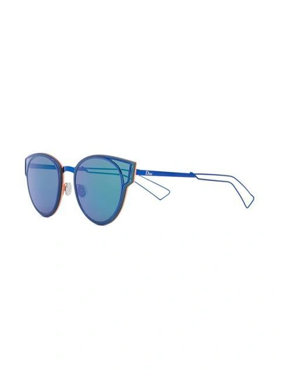 Shop Dior ' Sculpt' Sunglasses In Blue