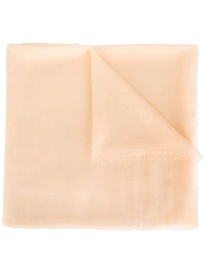 Ferragamo Plain Scarf In Neutrals