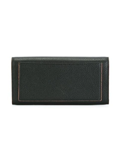 Shop Versace - Medusa Head Foldover Continental Wallet  In Black