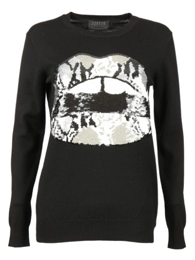 Markus Lupfer Sequin Python Sweater In Black
