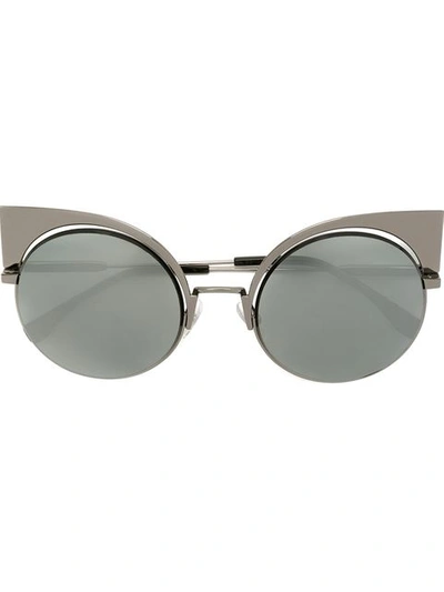 Fendi 'eyeshine' Sunglasses In Metallic