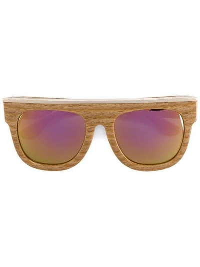 Shop Dax Gabler 'n°02' Wood-effect Sunglasses
