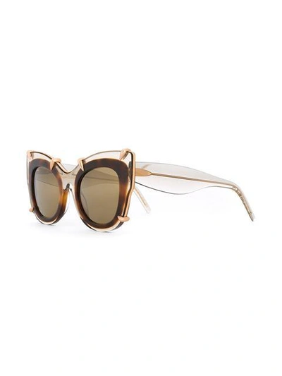 Shop Pomellato Eyewear Cat-eye Sunglasses - Neutrals