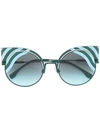 Fendi 'hypnoshine' Fashion Show Sunglasses In Green
