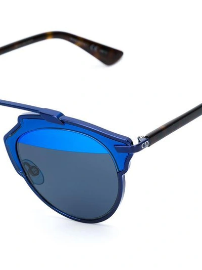 Shop Dior Eyewear 'so Real' Sunglasses - Blue