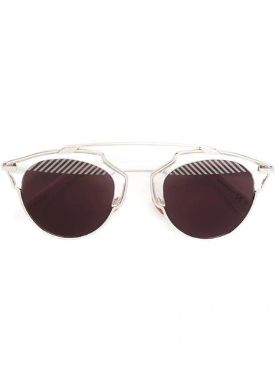 Shop Dior Eyewear 'so Real' Sunglasses - Metallic