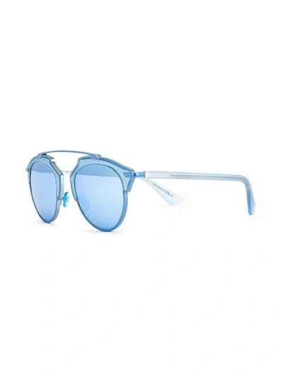 Shop Dior 'so Real' Sunglasses In Blue