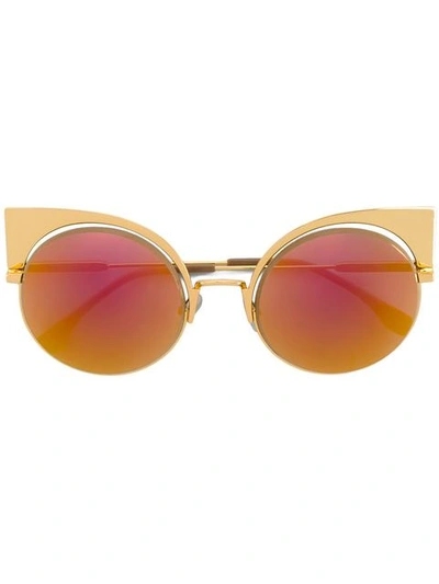 Fendi 'eyeshine' Sunglasses In Metallic