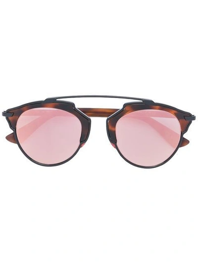 Shop Dior 'so Real' Sunglasses In Brown