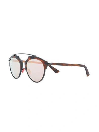 Shop Dior 'so Real' Sunglasses In Brown