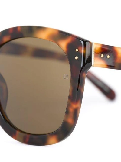 Shop Linda Farrow Tortoiseshell Sunglasses In Brown