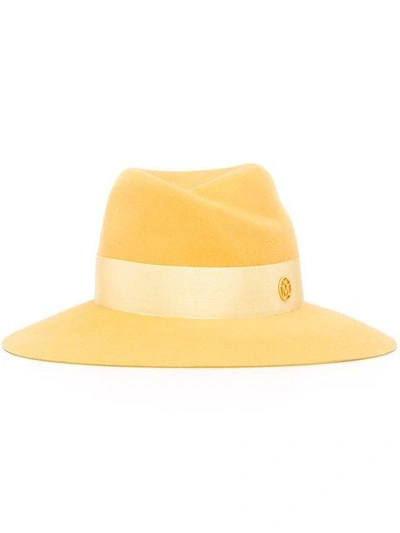 Shop Maison Michel Logo Plaque Hat