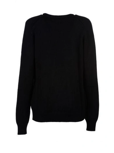 Shop Christopher Kane Logo Detail Knitted Sweater In Black