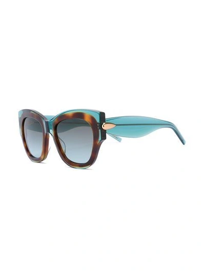 Shop Pomellato Eyewear Square Frame Sunglasses - Green
