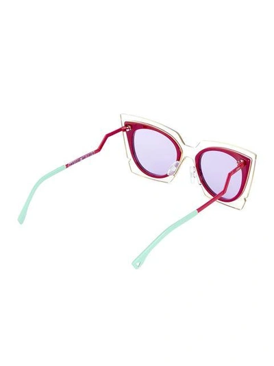 Shop Fendi Eyewear 'paradeyes' Sunglasses - Green