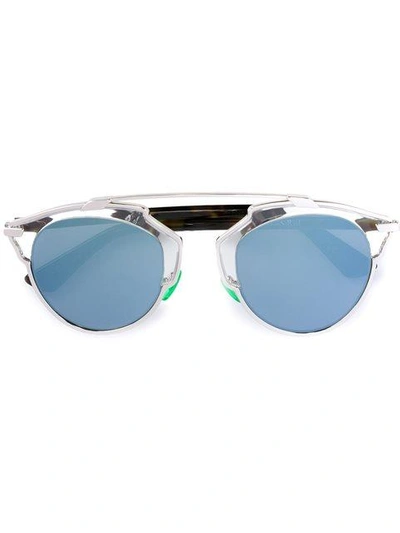 Shop Dior 'so Real' Sunglasses In Metallic