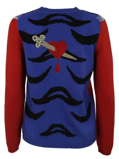 Shop Gucci Tiger Sweater In Red
