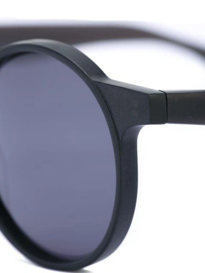 Shop Yohji Yamamoto Runde Sonnenbrille - Schwarz