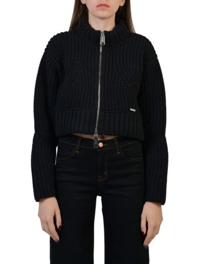 Dsquared2 Cropped Cardigan In Black