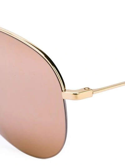 Shop Victoria Beckham Classic Victoria Pilot-frame Sunglasses In Metallic