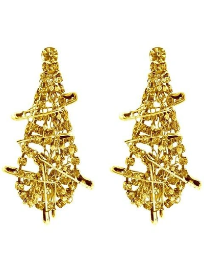 Tom Binns punk Chic Safety Pin Earrings ModeSens
