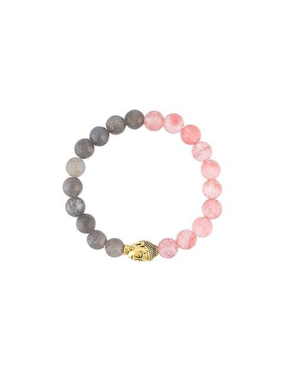 Nialaya Jewelry Beaded Buddha Bracelet In Pink