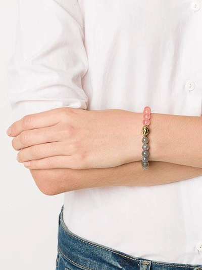 Nialaya Jewelry Beaded Buddha Bracelet In Pink