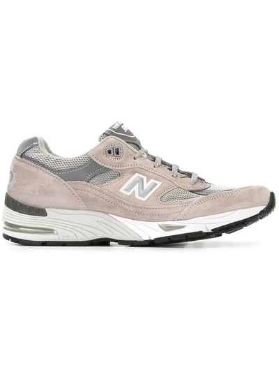 New Balance Panelled Sneakers In Grey