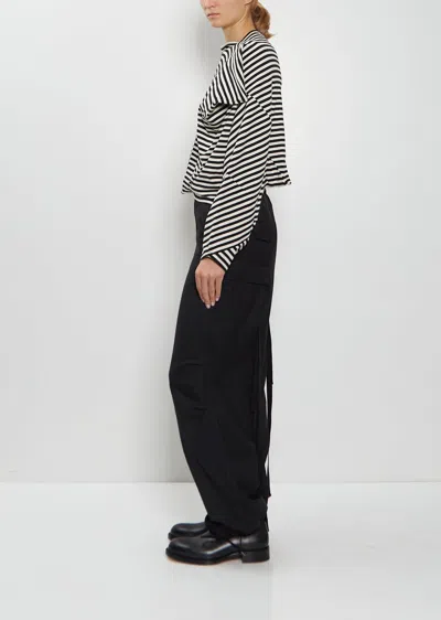 Junya Watanabe Cotton Wool Asymmetrical Top In Multi