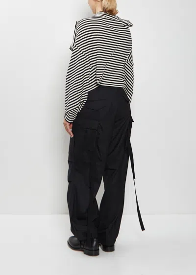 Junya Watanabe Cotton Wool Asymmetrical Top In Multi