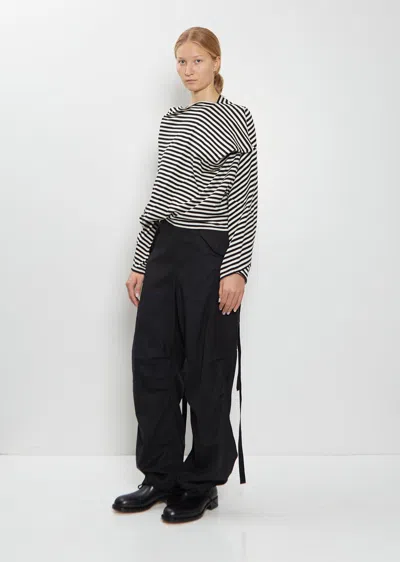 Junya Watanabe Cotton Wool Asymmetrical Top In Multi
