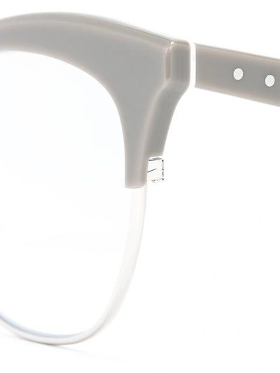 Shop Thom Browne Cat Eye Optical Frames In Grey
