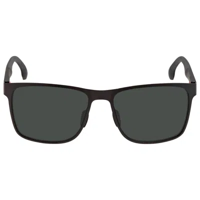 Carrera 8026/s Men's Matte Black Green Rectangular 57-17-145 Sunglasses In Black