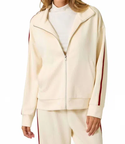 Mystree Loring Zip Up Jacket In Beige In Yellow