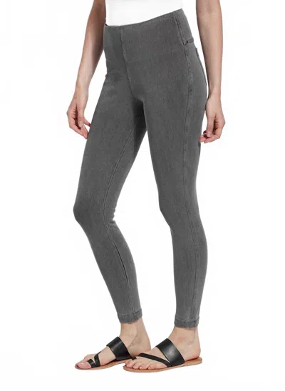 Lyssé Toothpick Denim Leggings In Mid Grey In Gray